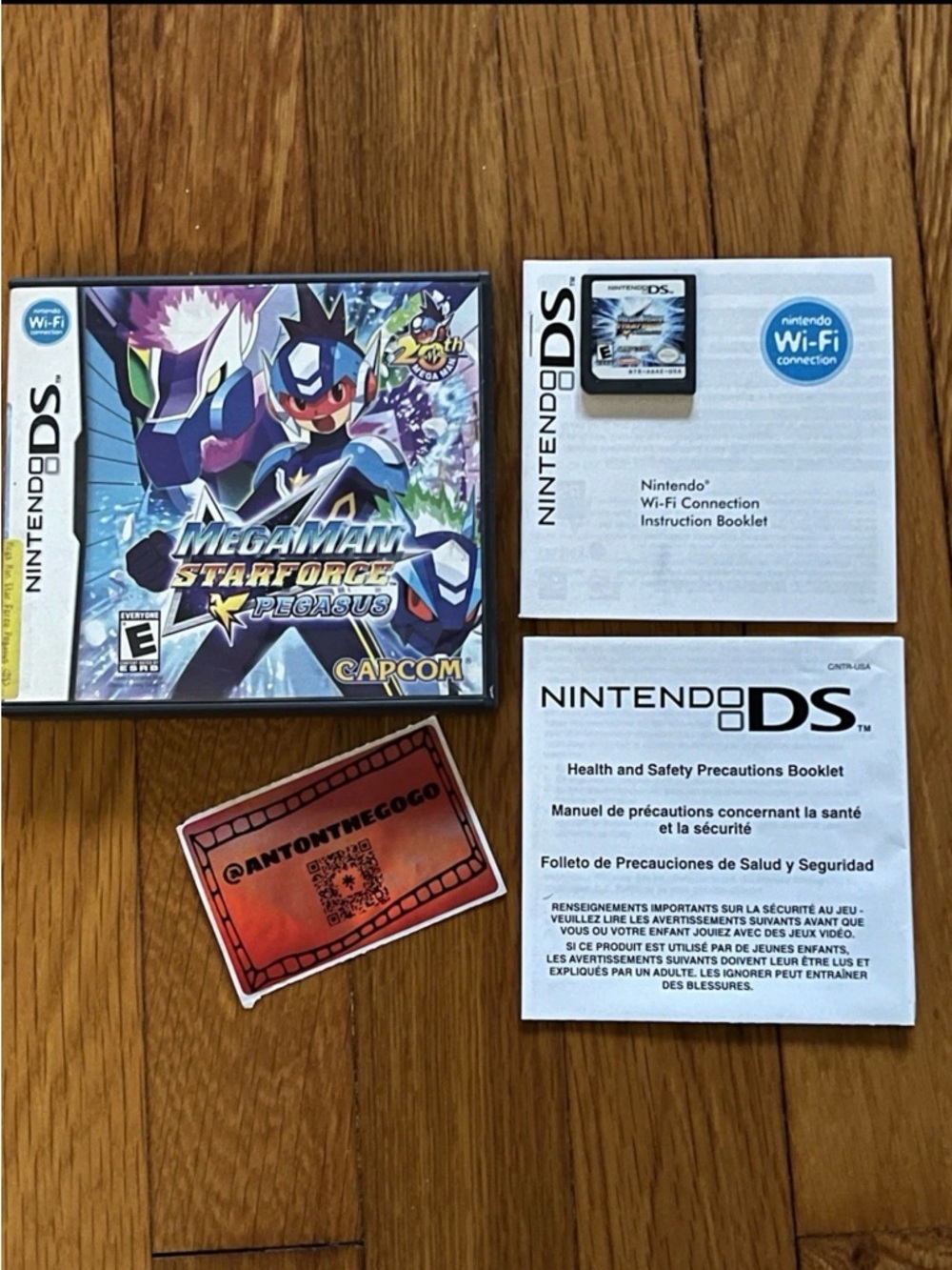 Nintendo Mega Man Star Force Pegasus DS Case, Cartridge & Manuals - Blue